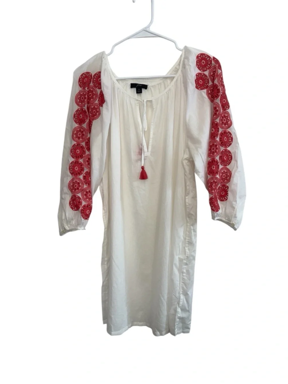 J. Crew Eyelet Floral Beach Tunic Coverup Dress Size Small